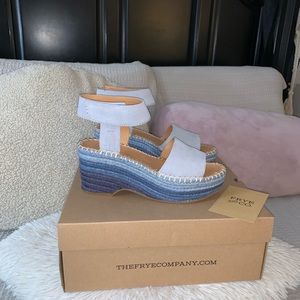 The Frye Company Suede Espadrille Wedge